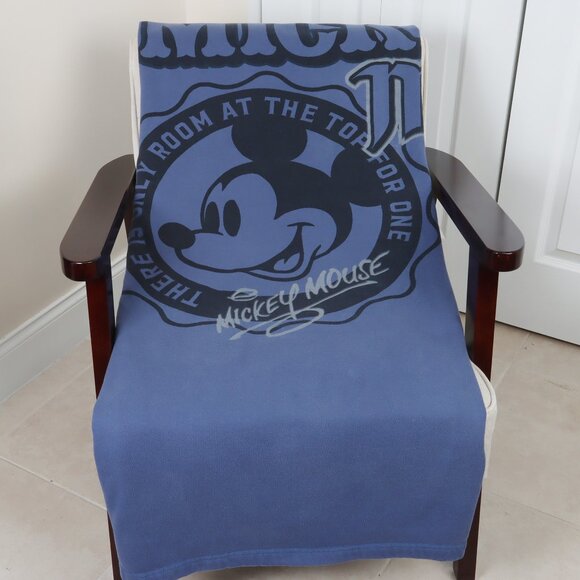 Disney Store Mickey Mouse Blanket Blue 52"in x 62"in - Picture 2 of 11